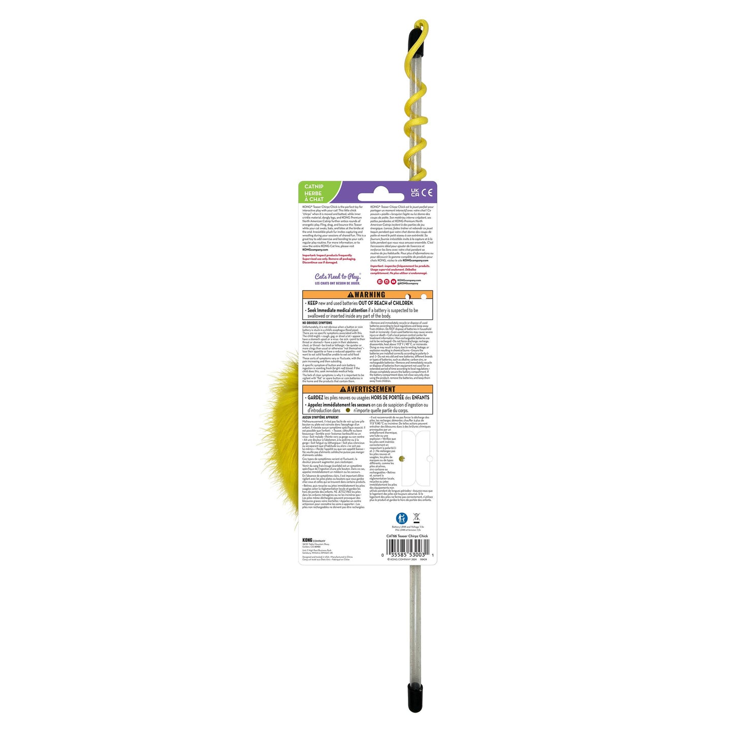 Pet Palette Distribution - KONG® Teaser Chirpz Chick Cat Toy