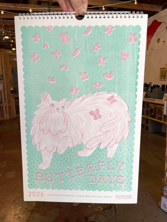 2026 Risograph Wall Calendar - Ain't Life Grand? Kitty Calendar