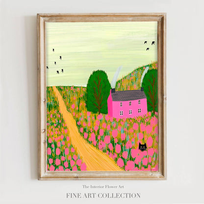 Pink Cottage print