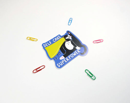 Self Care is My Superpower - Colourful Vinyl Sticker