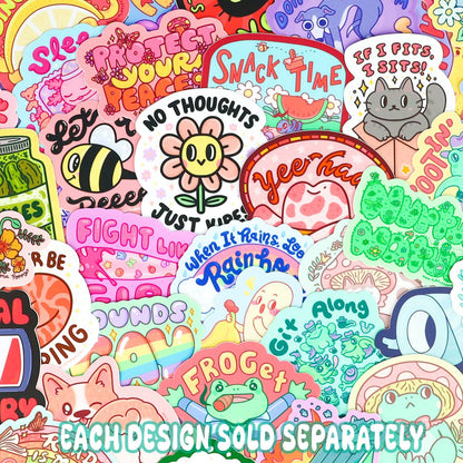 Turtle's Soup - Stare Into The Void Black Cat Kitty Vinyl Sticker