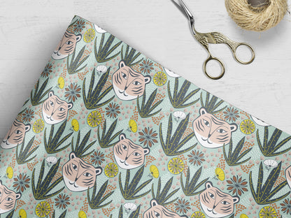 Mid-Century Tiger Wrapping Paper – 3 Rolls (3 Sheets Each)