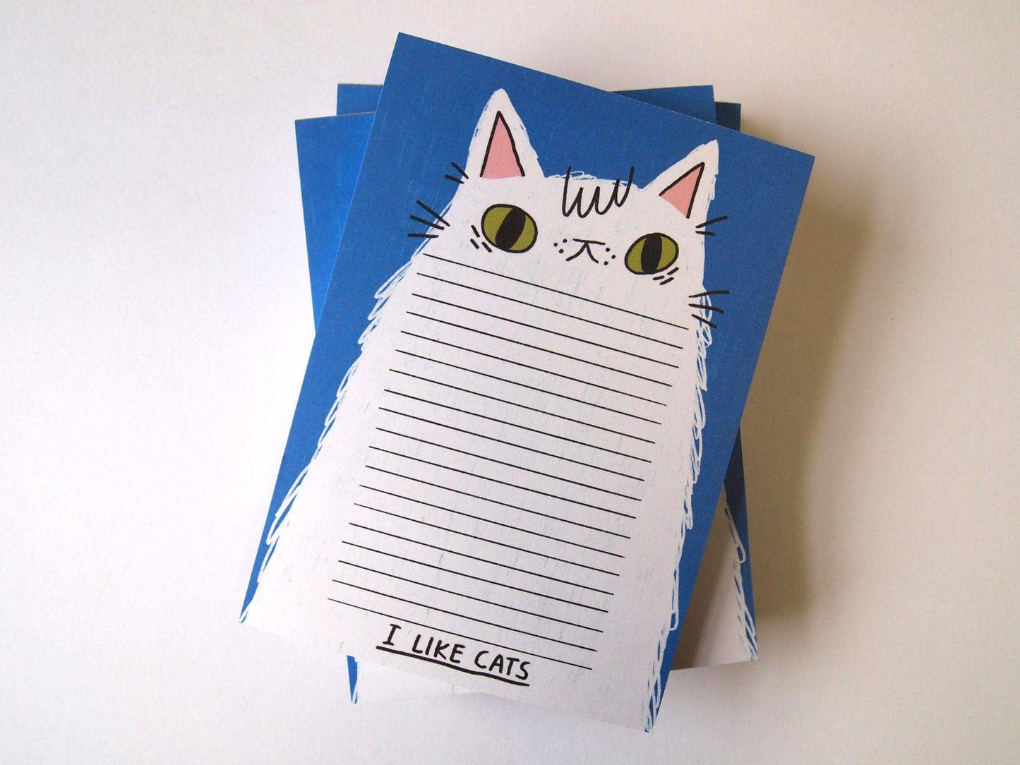 A6 Cat notepad, illustrated notepad, I like cats