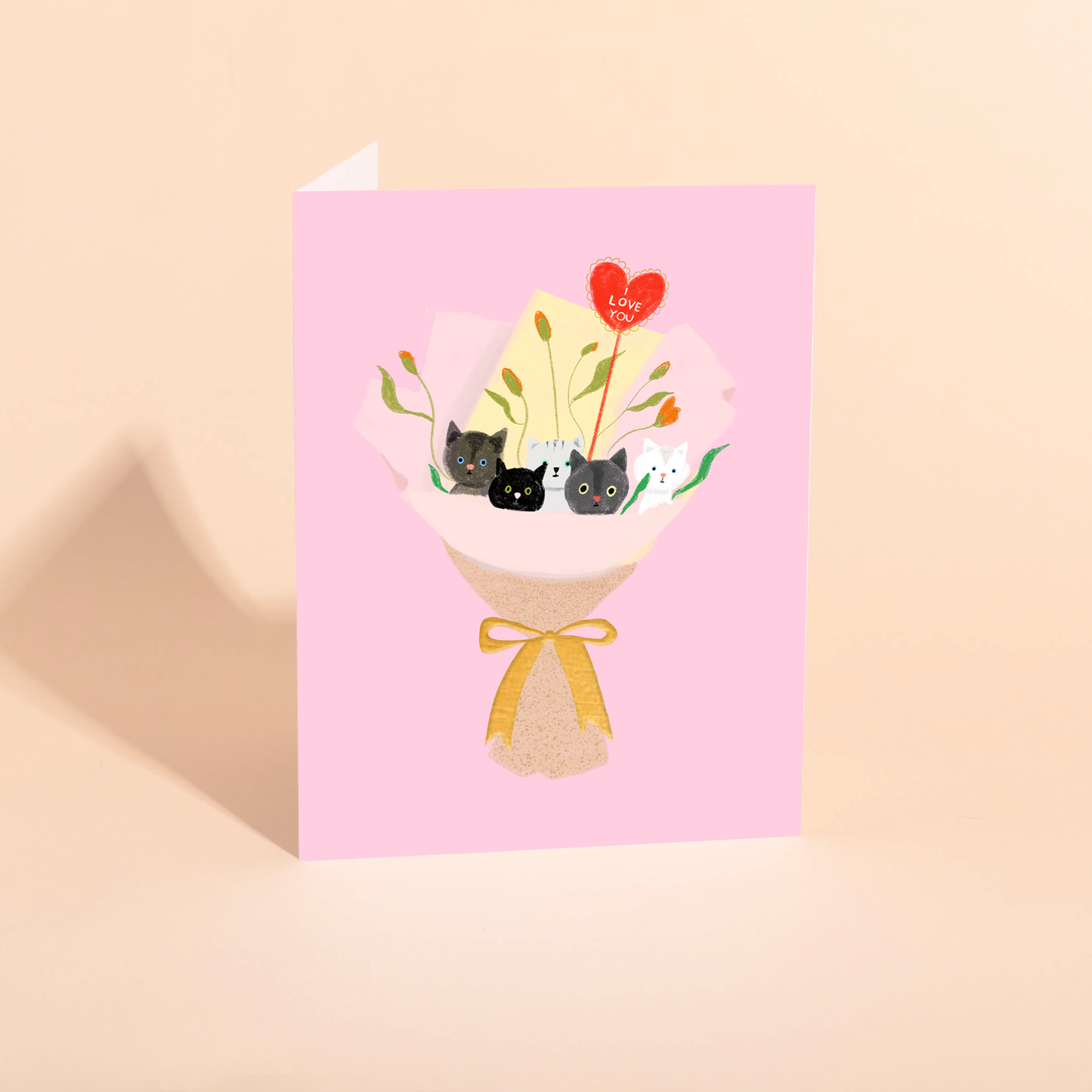 Carolyn Suzuki - CAT BOUQUET - Love Card