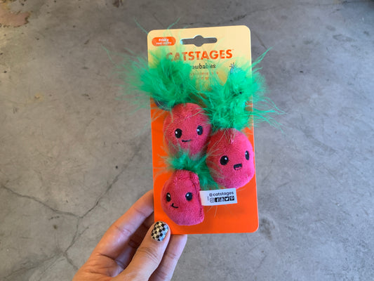 Strawbabies Catnip Cat Toys 3 Pk