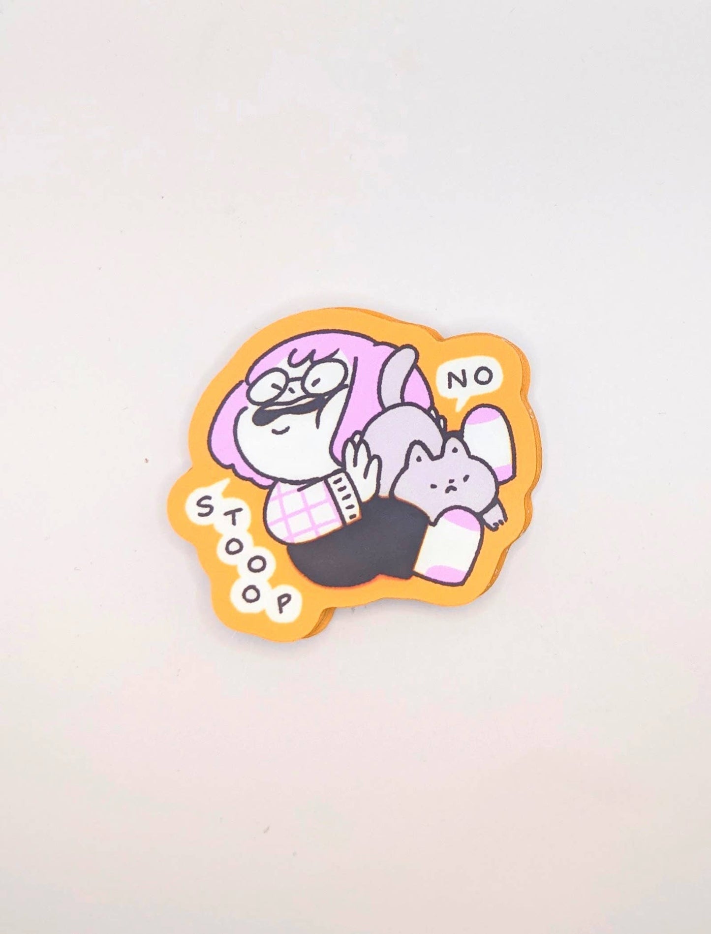 lauradzeng - Stop No Cat Butt In Face Sticker – Funny Cat Lady Vinyl