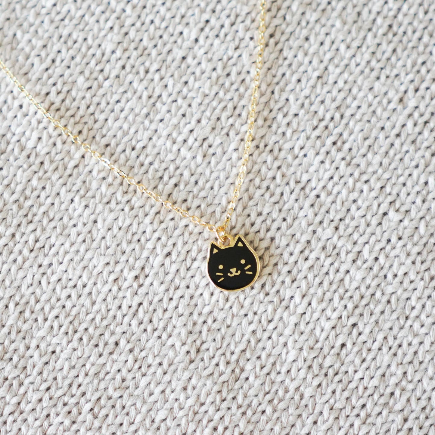 Black Kitty Necklace