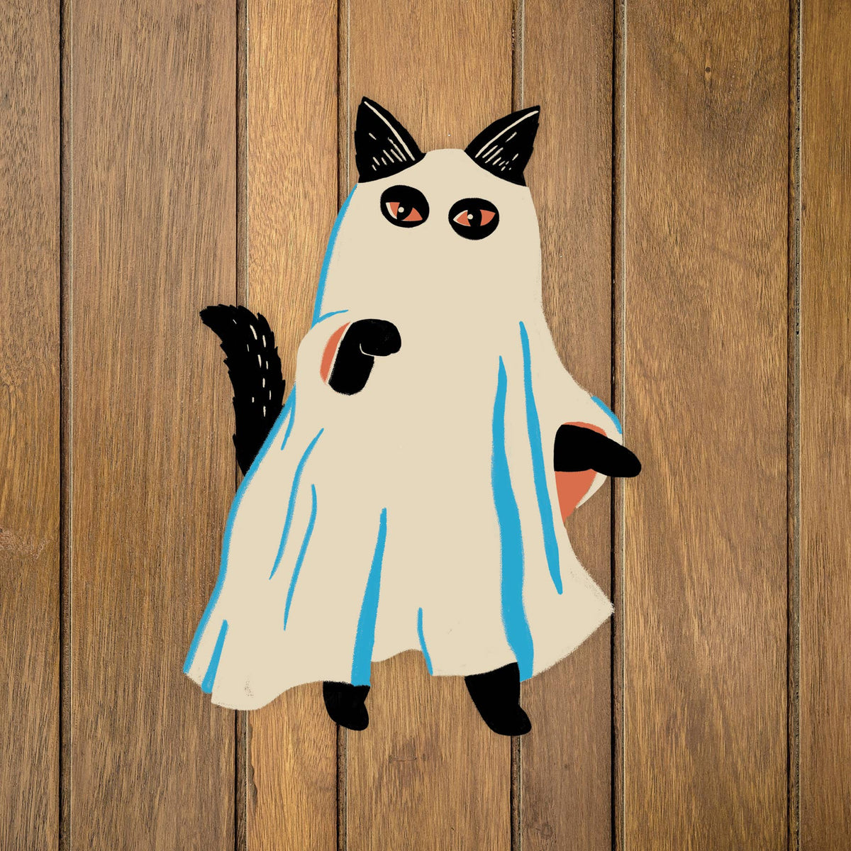 Spooky Cat Set of 3 - Cutout Wall Decorations (17" tall) 
