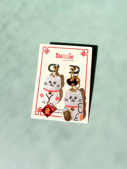 Lucky Cat Earrings