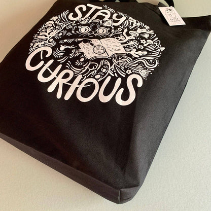 Stay Curious Cat Tote Bag