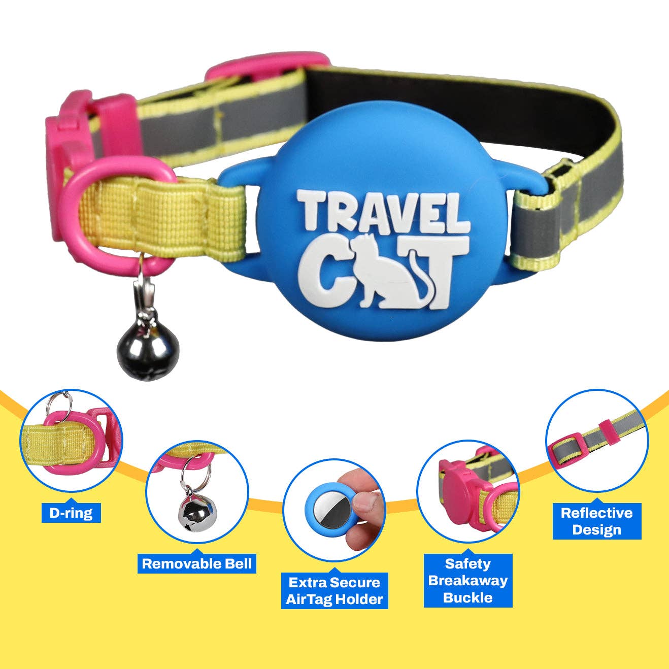 Travel Cat Wholesale - The Travel Cat AirTag Holder Collar