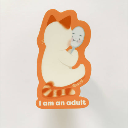 Adult Cat sticker