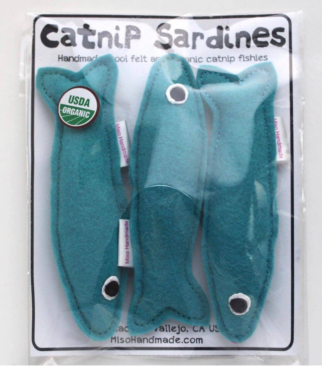 Wool Catnip Sardines s/3 & Bulk