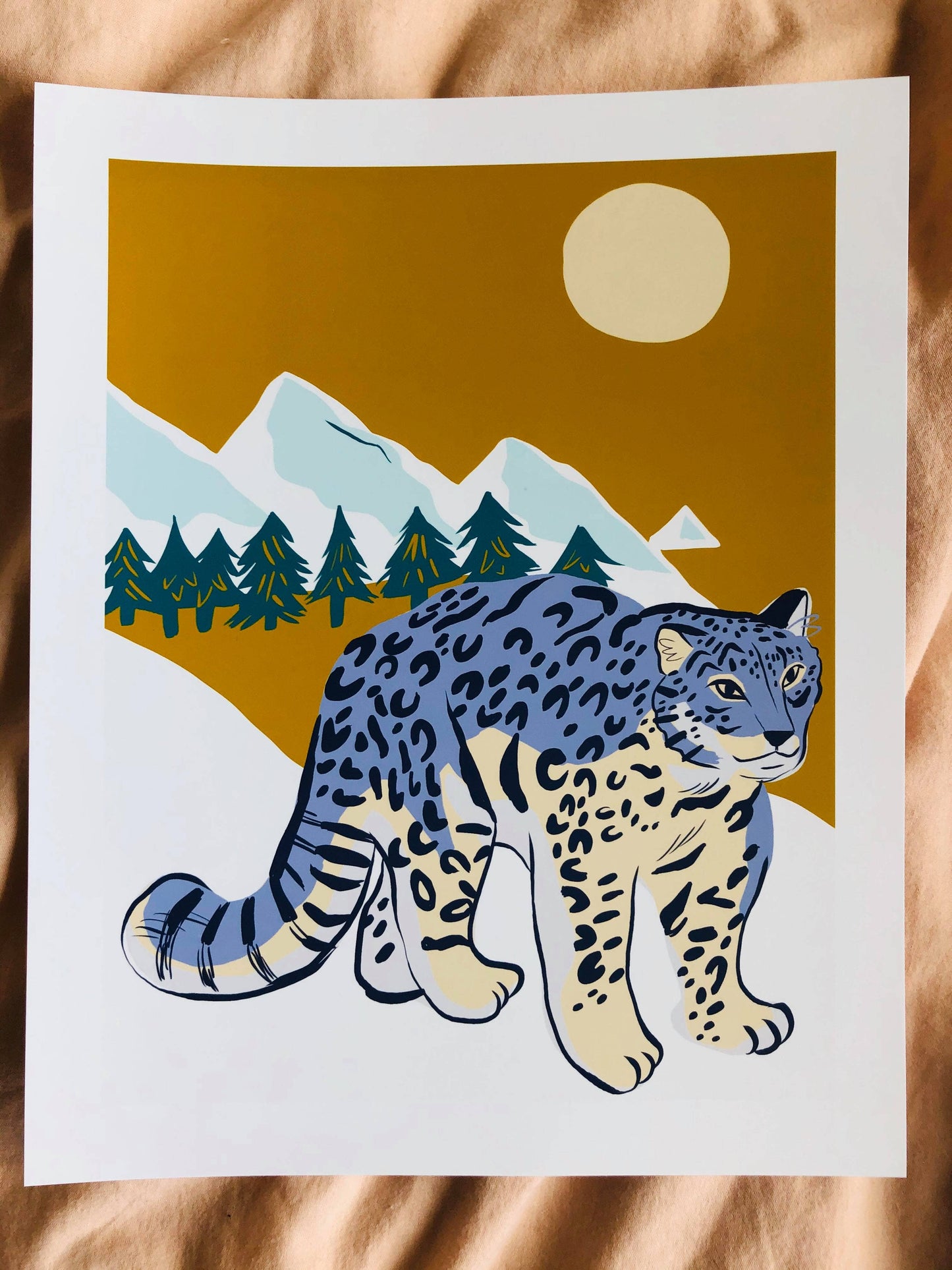 Snow leopard 8x10 print