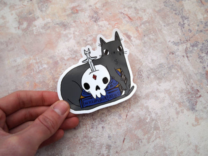 I LIKE CATS - Spooky black cat vinyl sticker, 10cm vinyl sticker