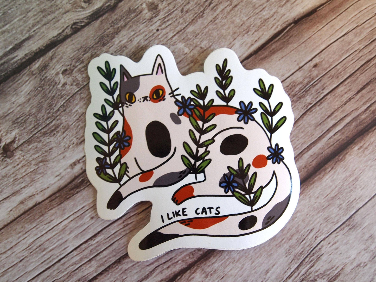 Calico Cat Vinyl Decal Sticker