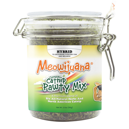 Meowijuana® Jar of Catnibas® Catnip Pawty Mix