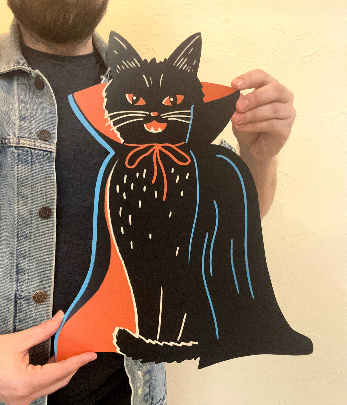 Spooky Cat Set of 3 - Cutout Wall Decorations (17" tall) 