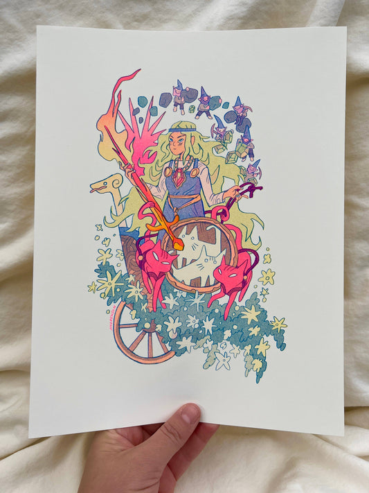 Freyja Norse Goddess Riso Print