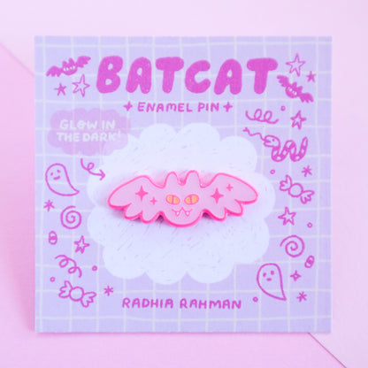 Bat Cat Enamel Pin