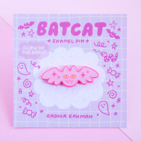 Bat Cat Enamel Pin