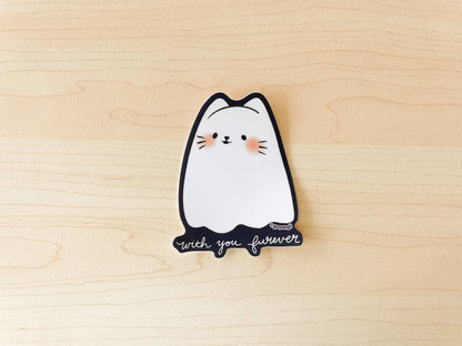 Ghost Cat Vinyl Sticker