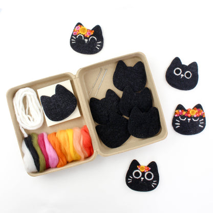 Black Cats Felting Craft Kit