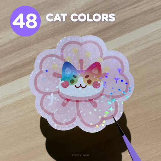Sakura Cat Sticker 3"
