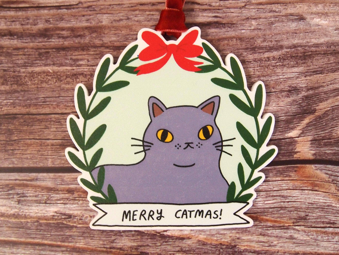 I LIKE CATS - British Blue Cat Christmas Tree Ornament