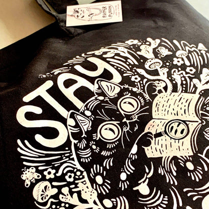 Stay Curious Cat Tote Bag