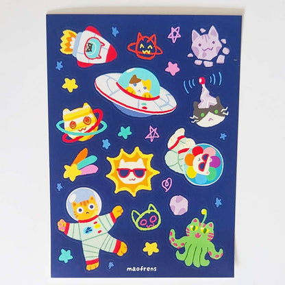 Cats in Space Sticker Sheet