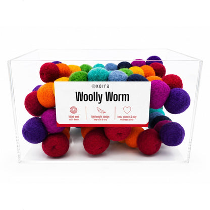Woolly Worm Felt Wool Cat Toy