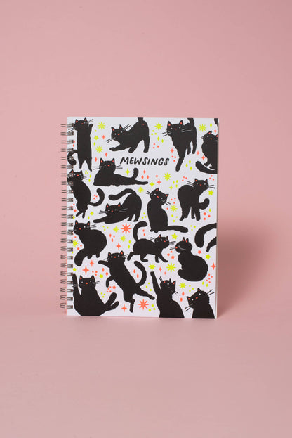 Egg Press Manufacturing - Mewsings Cat Blank Letterpress Notebook by Hello!Lucky