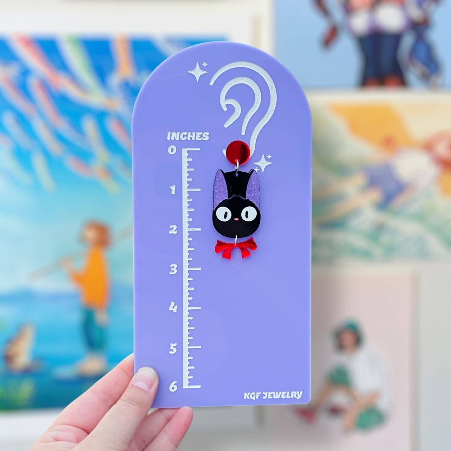 Jiji Cat Handmade Acrylic Earrings & Keychains