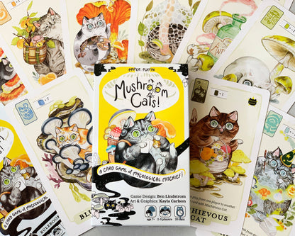 Paper Puffin - Mushroom Cats! A Card Game of Mycological Mischief