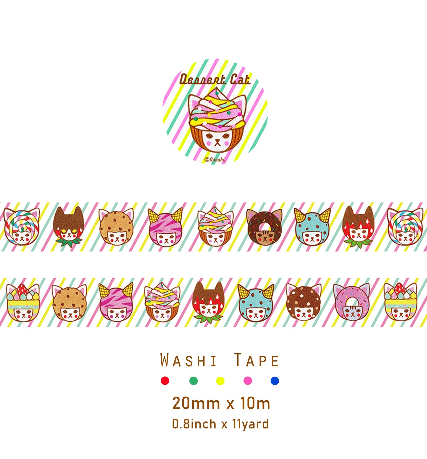 Washi Tape: Dessert Cats