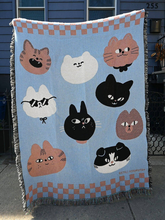 Natali Koromoto -"CATS" Throw Blanket