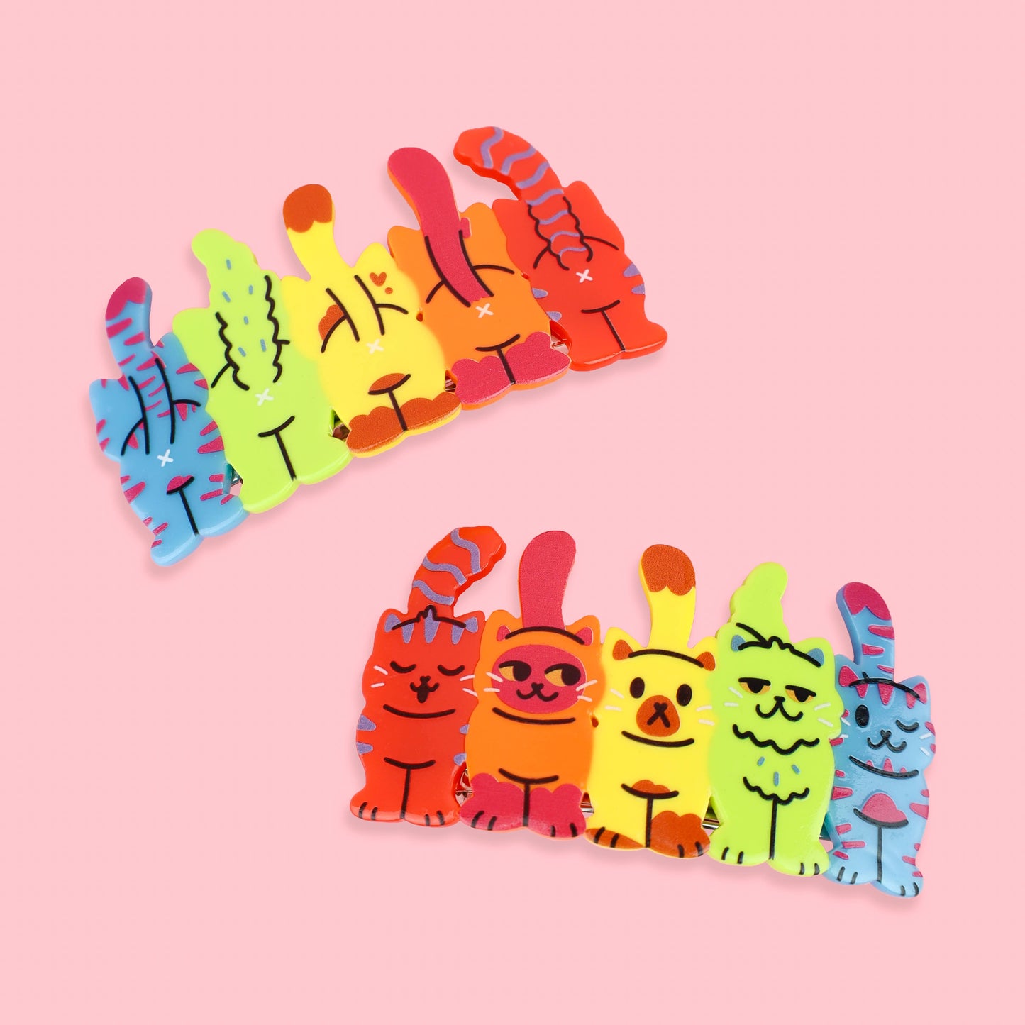 Turtle's Soup - Cat Butts Hair Clip Set, Cute Hair Accessories, Cat Clips