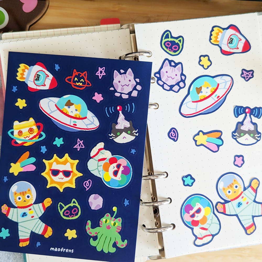 Cats in Space Sticker Sheet