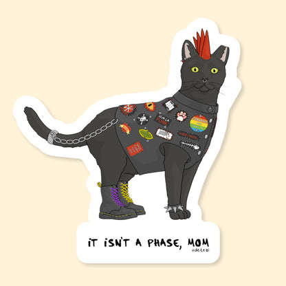 Punk Cat Vinyl Sticker