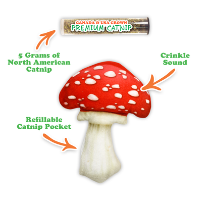 Meowijuana - Get Sprung Marvelous Mushroom Refillable Catnip Cat Toy