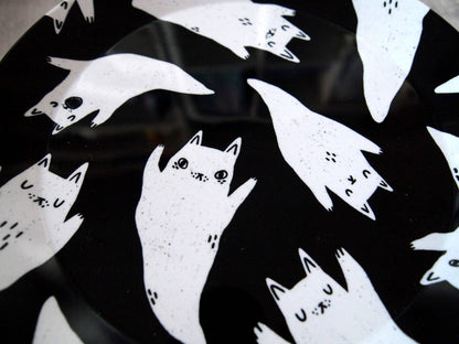 Ghost Cats Spooky Party Plate, plastic plate, picnic plate