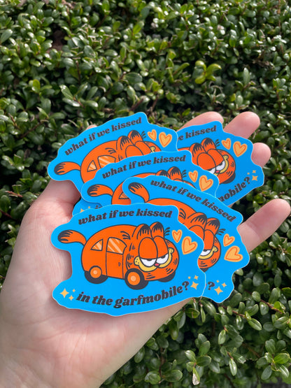 What if We Kissed in the Garfmobile? Vinyl Sticker