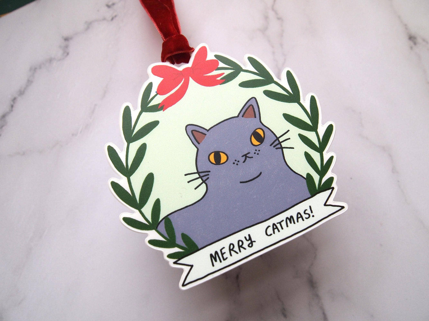 I LIKE CATS - British Blue Cat Christmas Tree Ornament