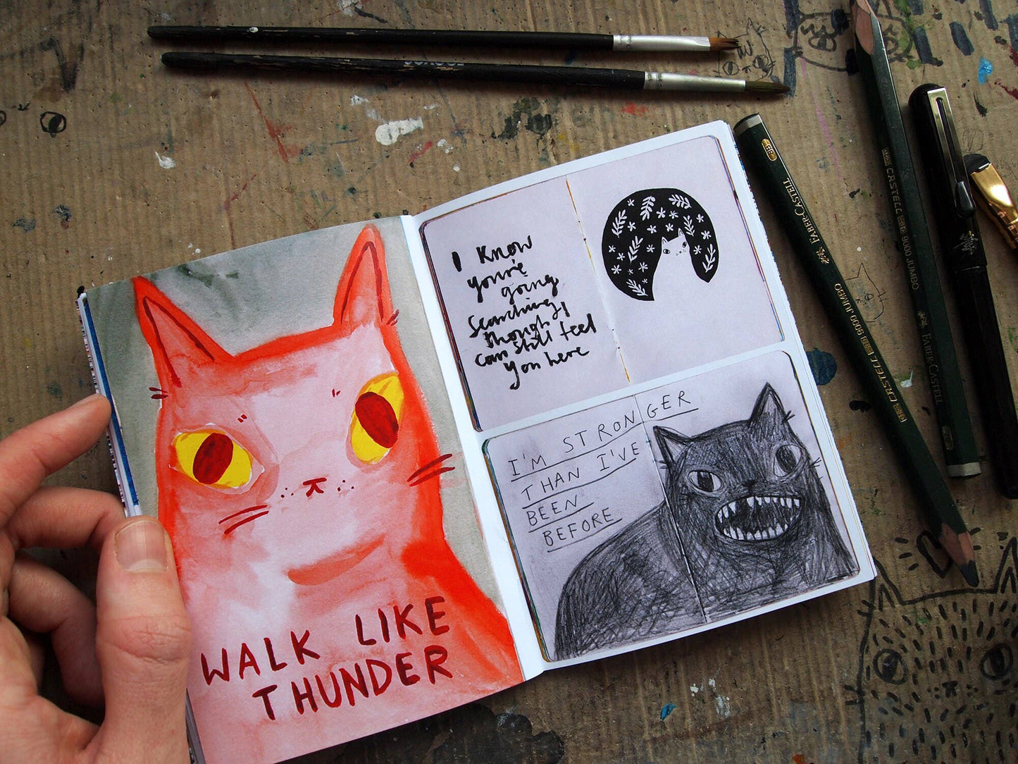 Cats and Music Sketchbook Book