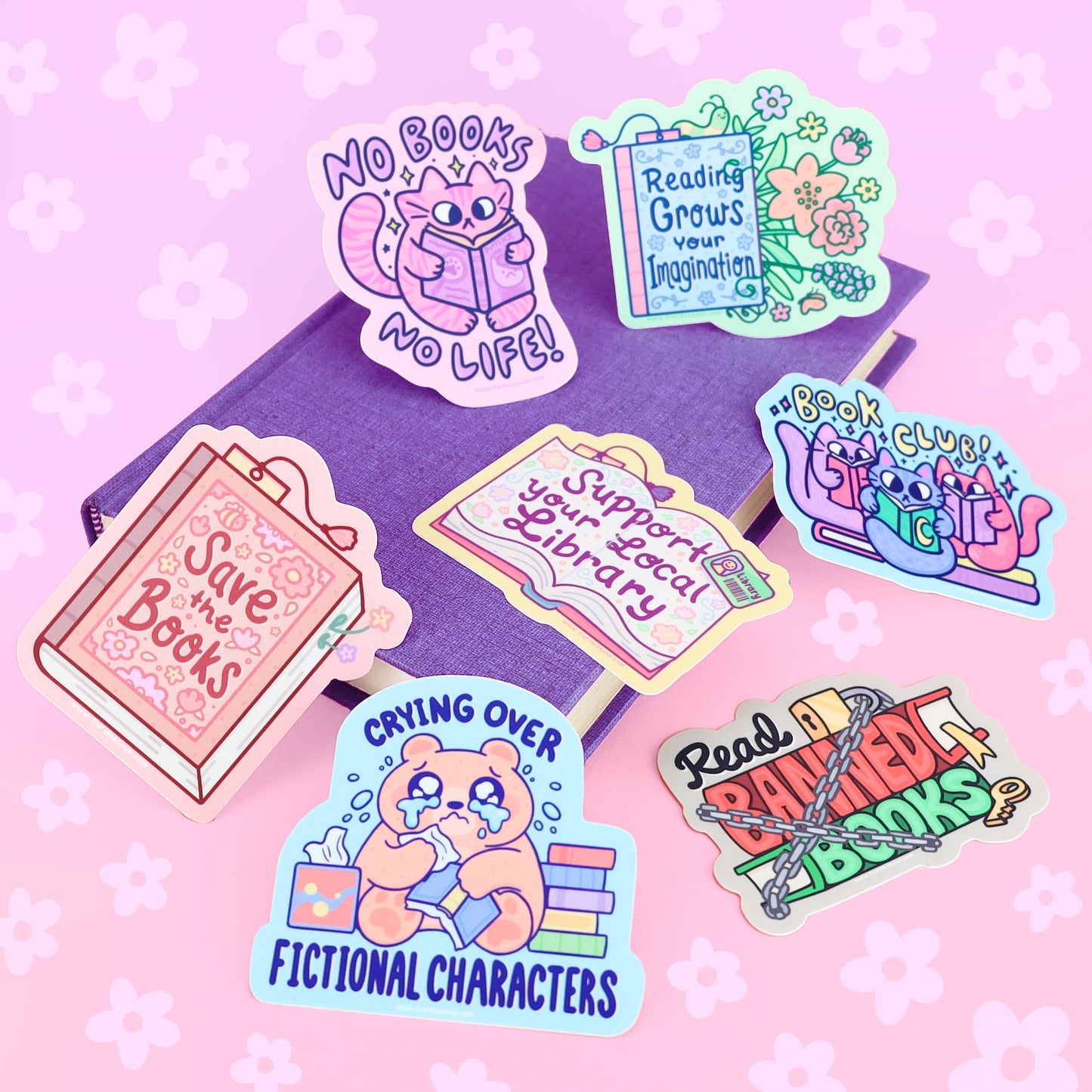 Turtle's Soup - No Books No Life, Cute, Cats, Reader, Bookish, Vinyl Sticker