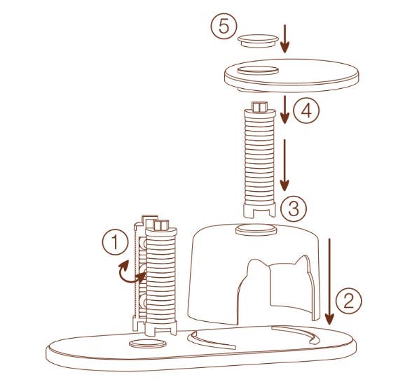 K-Wonderland - Cat tree-style display stand- Cat Tower for collect Figure