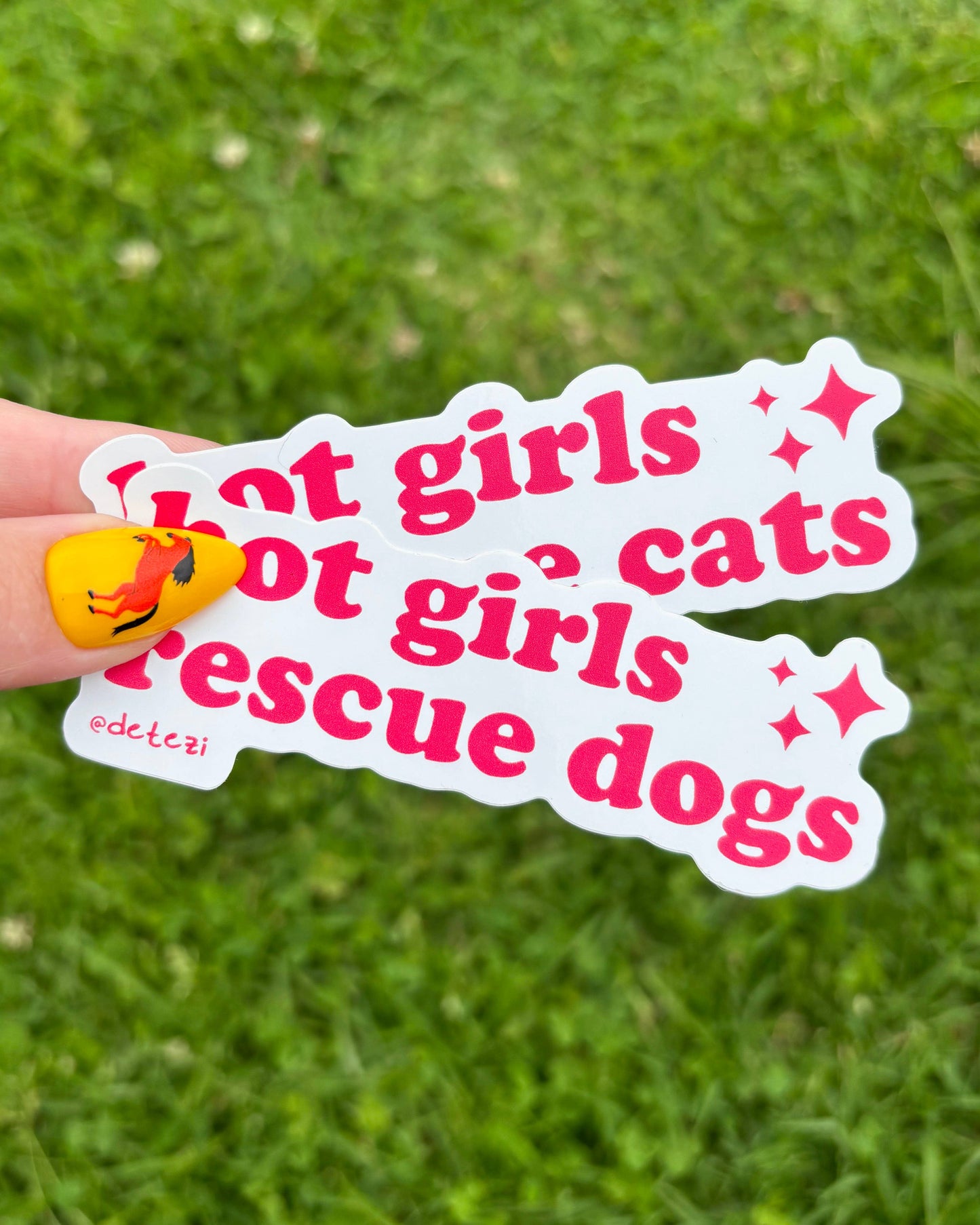 Hot Girls Rescue Cats Vinyl Sticker