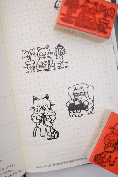 Desk Cat Stamp