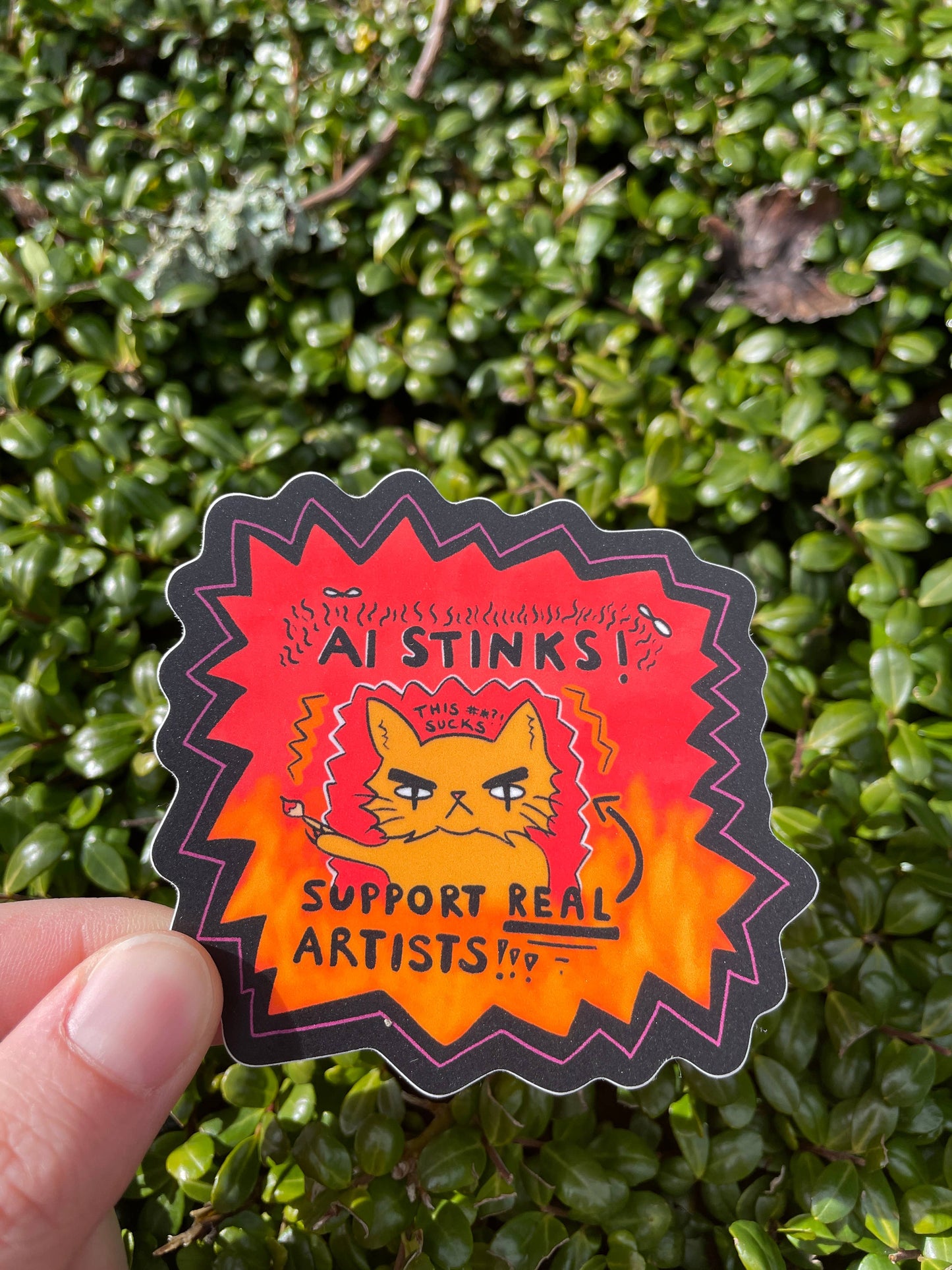 AI STINKS! Silly Matte Sticker